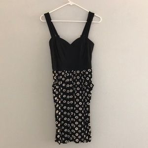 Anthropologie dress with black sweetheart top